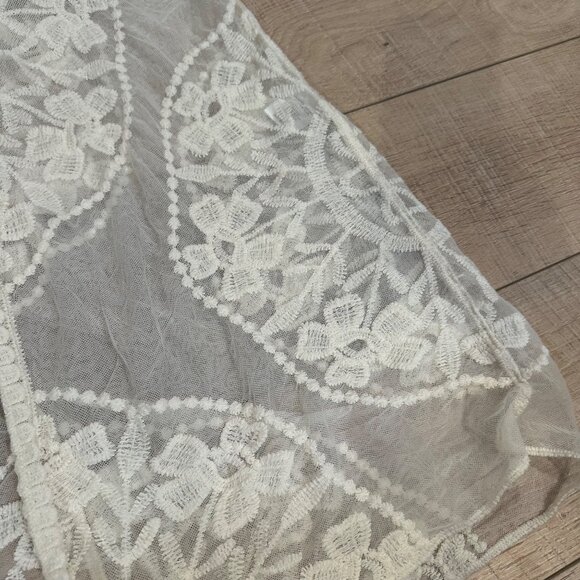 INDIGO POPPY WOMENS 3X WHITE LACE BOHO OPEN FRONT CARDIGAN KIMONO - Picture 3 of 8